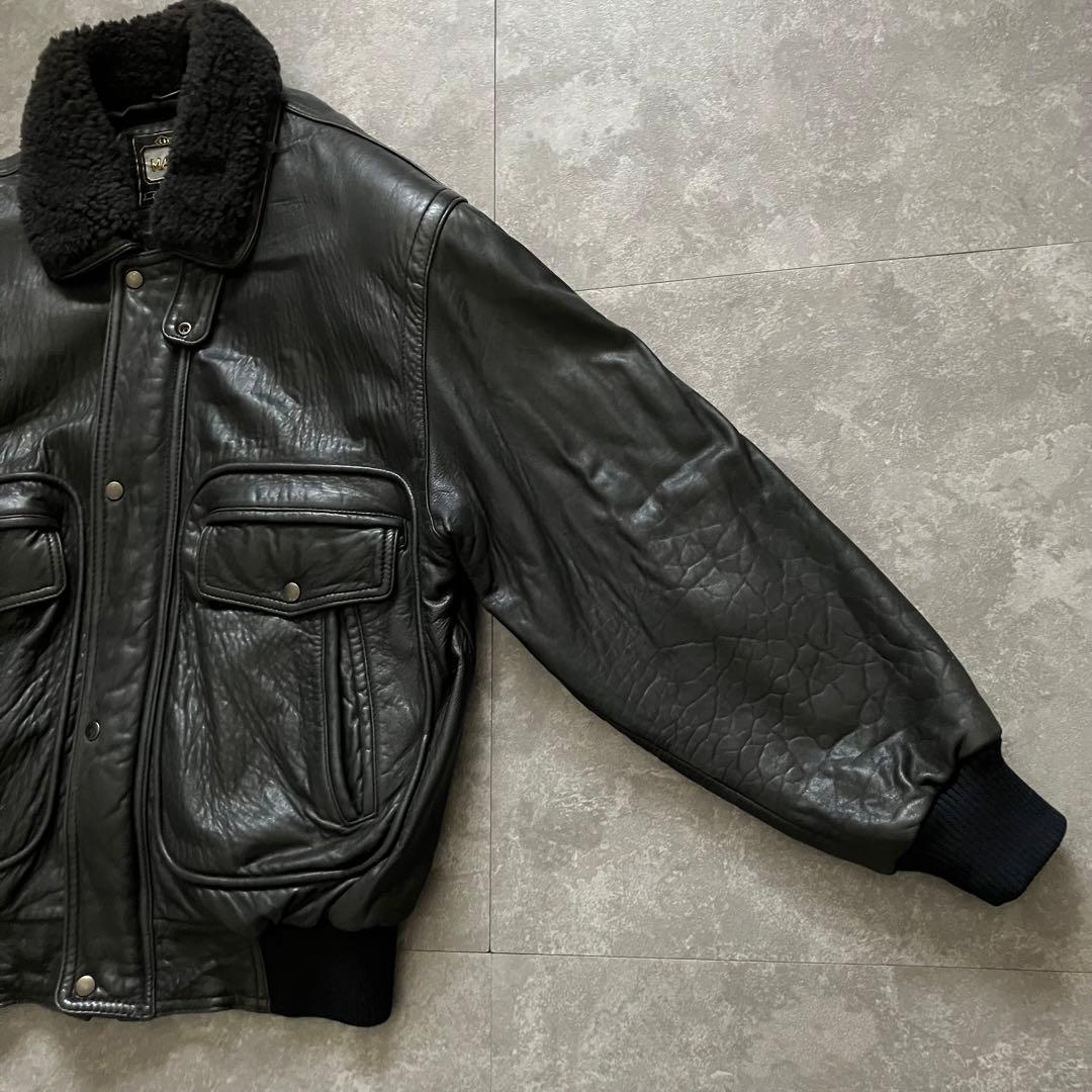 90s vintage G-1 flight leather jacket 羊革