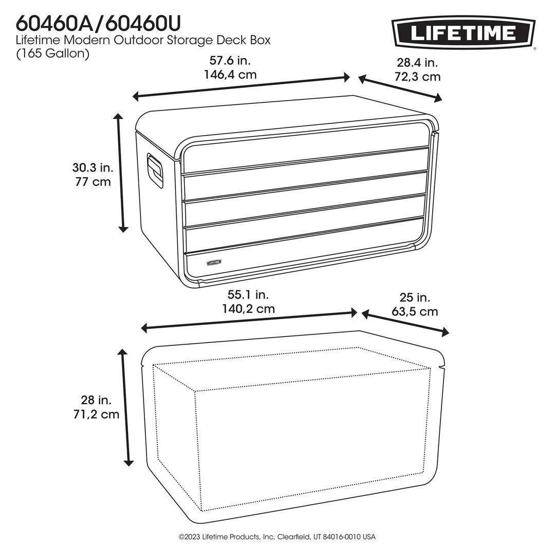 屋外収納物置 625L 165ガロン BOX 収納ベンチ 物置き ライフタイム