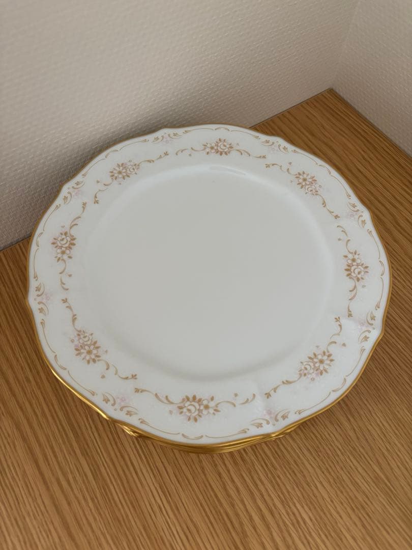 ノリタケダイヤモンドコレクションプレート大・小6客セットLUXURY WHITE