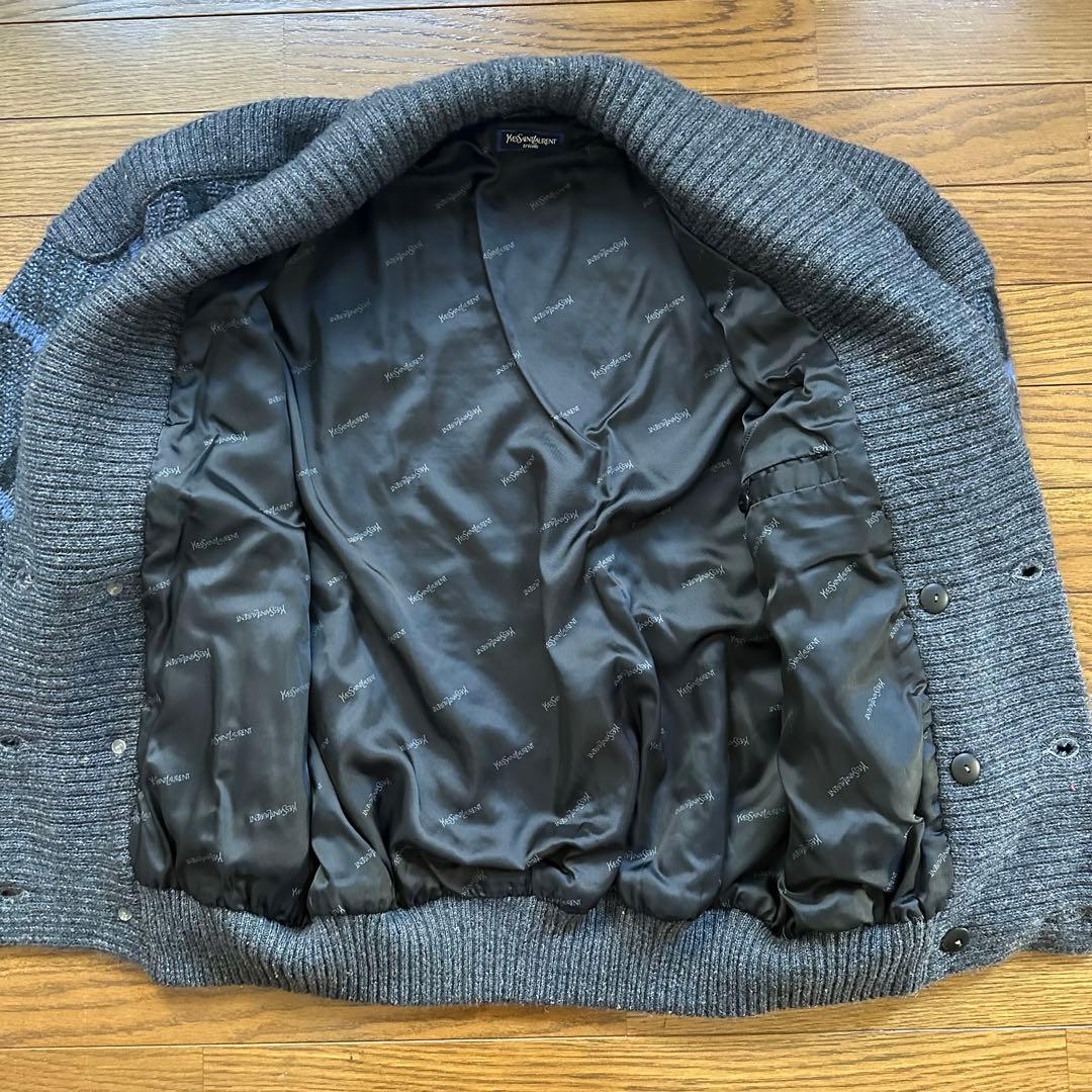 90s YVES SAINT LAURENT イブサンローラン ニット　ブルゾン