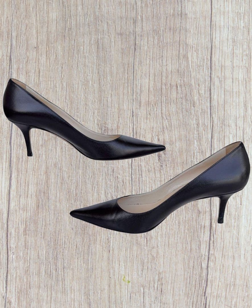 ✨人気✨ JIMMY CHOO ジミーチュウパンプス ミディアムヒール 37 黒