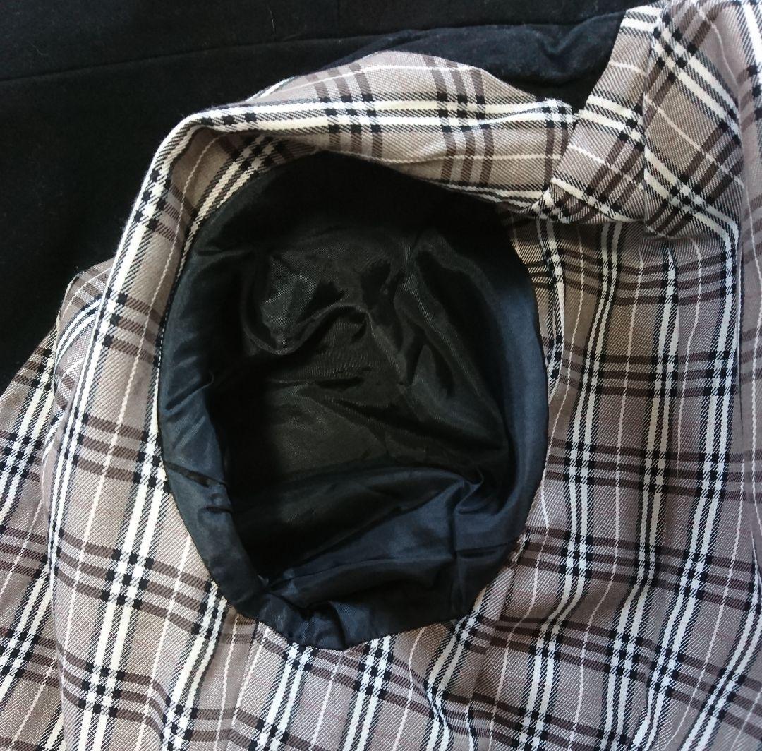 バーバリーブルーレーベル✨トレンチコート 銀ボタン 黒 38 コットン チェック