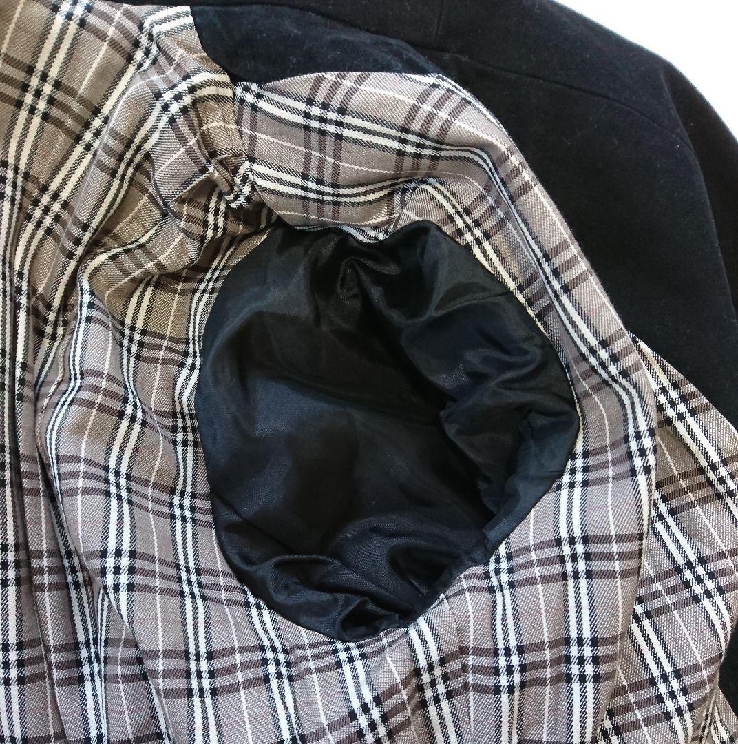 バーバリーブルーレーベル✨トレンチコート 銀ボタン 黒 38 コットン チェック