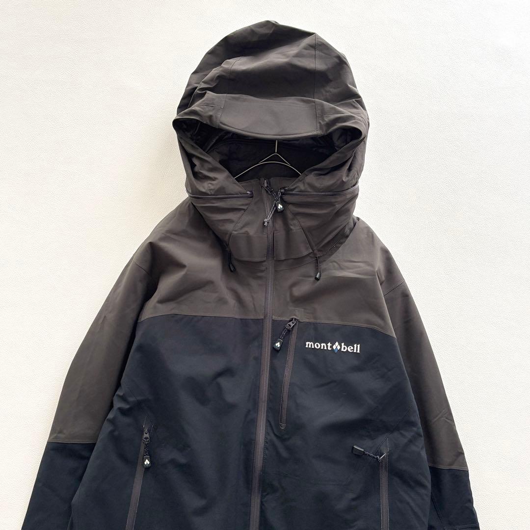 02229 モンベル　シャルモパーカ　スキーウェア　ダウンジャケット グレー