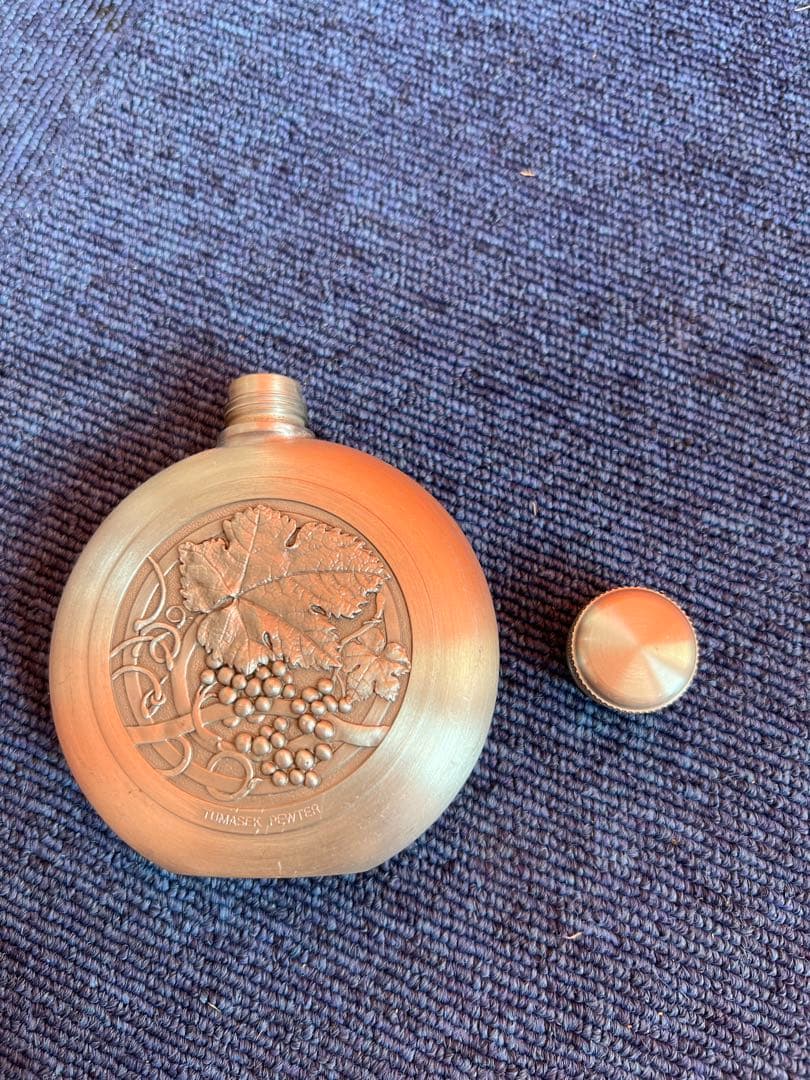 1309 tumasek pewter　酒器　ウィスキーボトル　スキットル　錫製