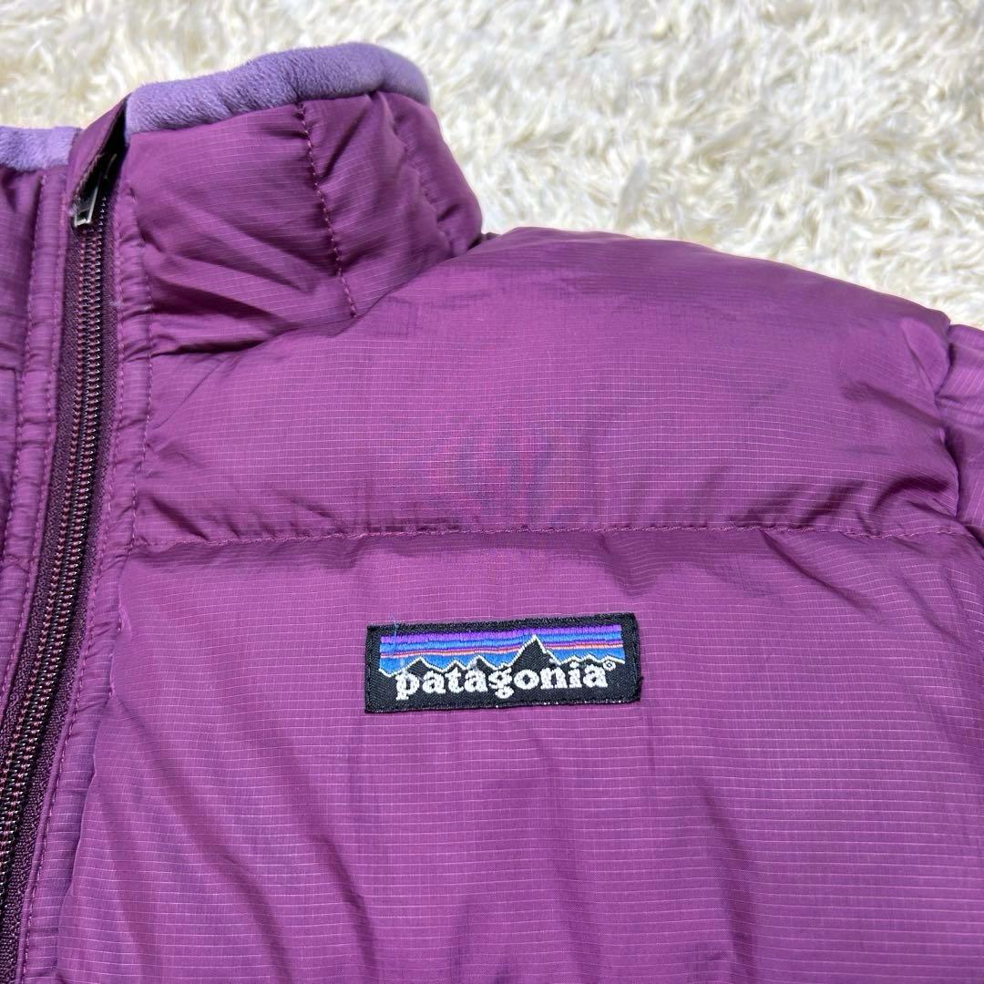 【洗える】パタゴニア　ダウンジャケット　パープル　S相当　グースダウン　肉厚