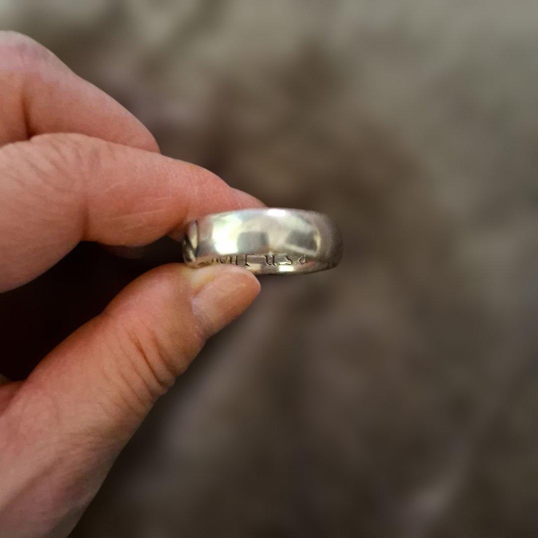 シルバーリング テクスチャー付き