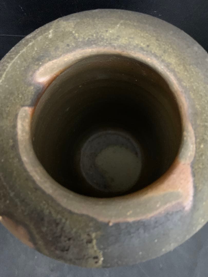 備前焼　正宗悟　花入　栞共箱付き