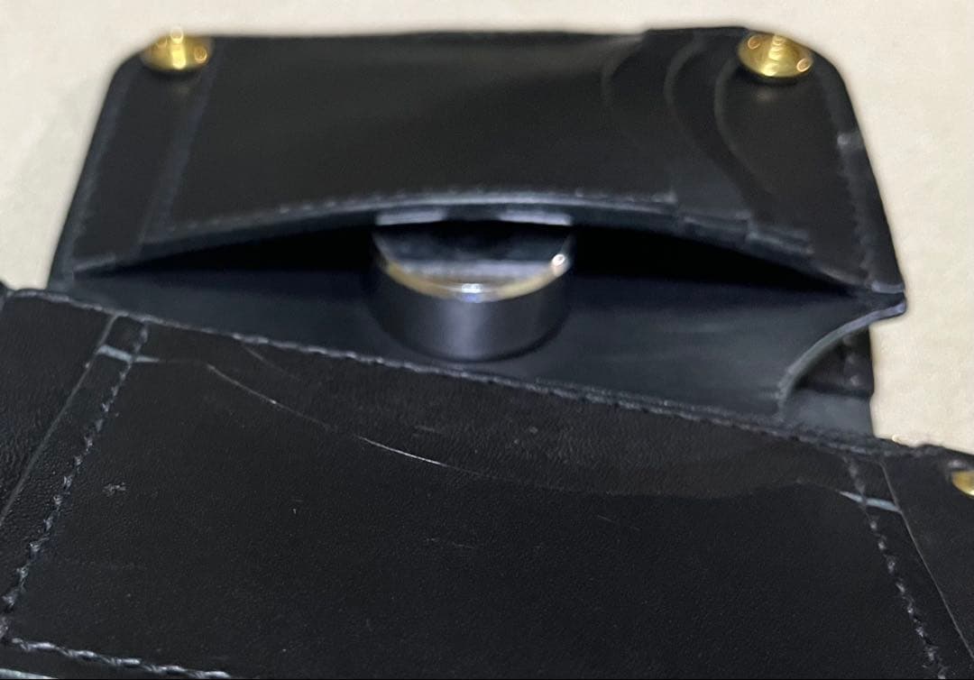 ミドル トラッカーウォレット 姫路レザー タンニン鞣し ギターピックポケット付き