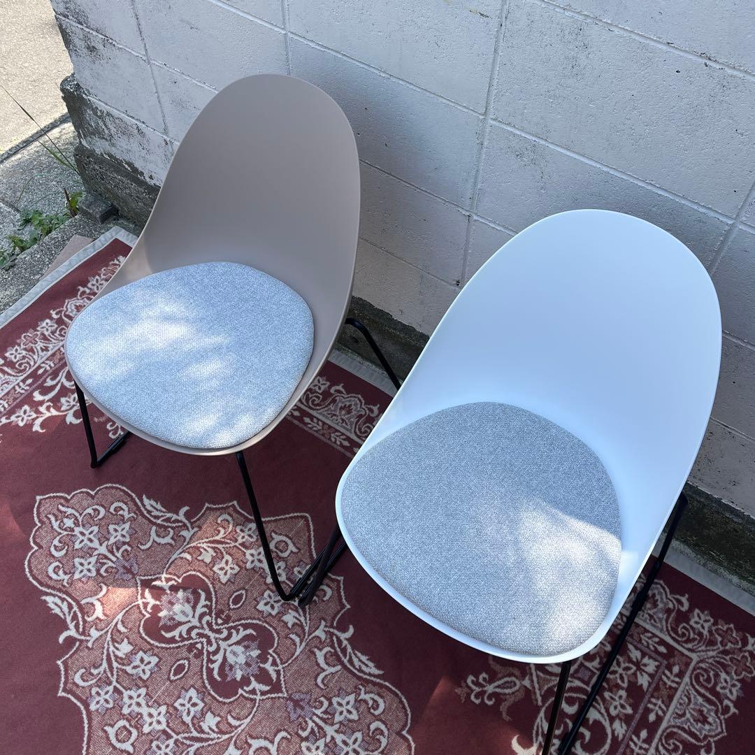美品2点セット◾️関家具 クラッシュゲート エッグチェア スタッキングチェア 椅子