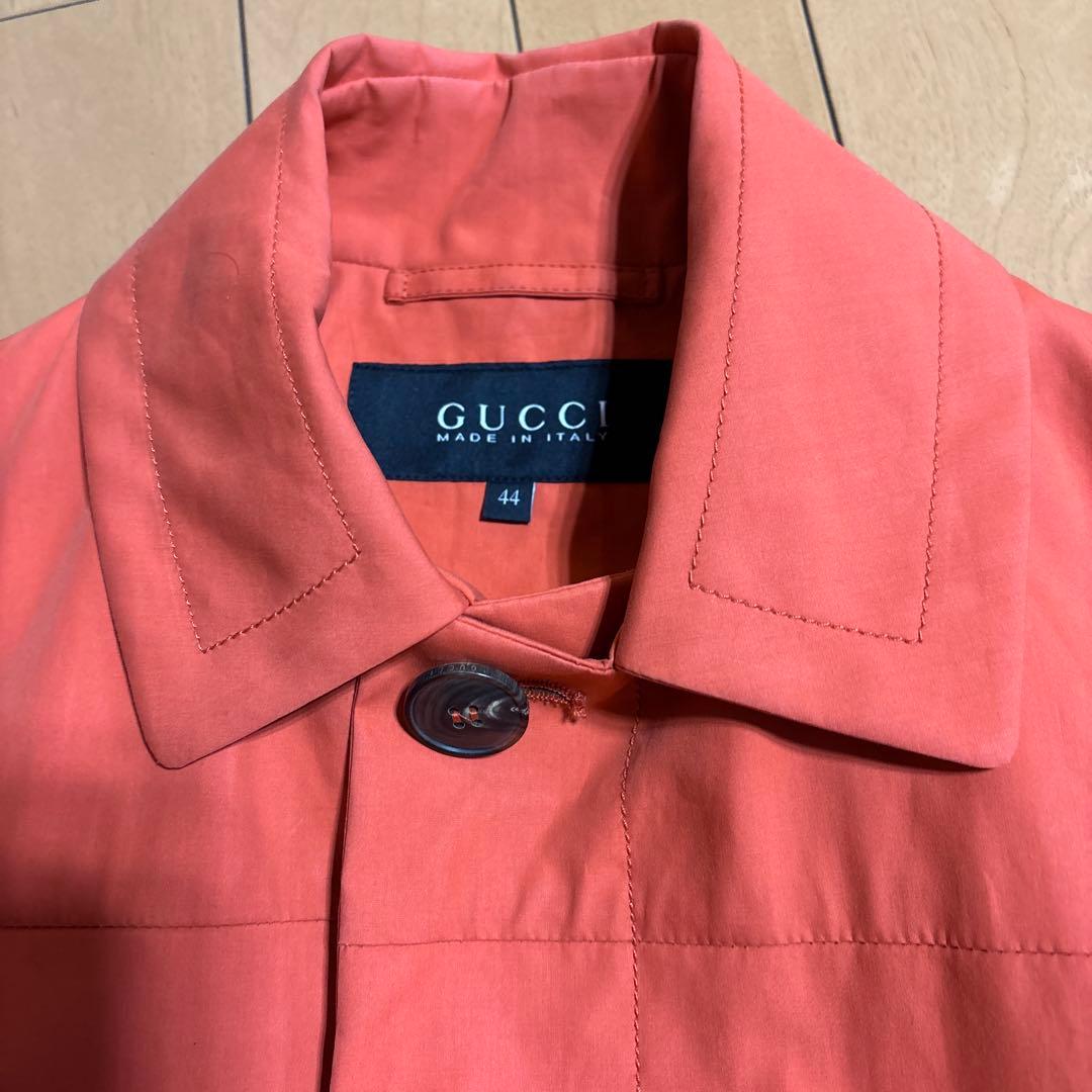 GUCCI ステンカラーコート オレンジ 44 美品