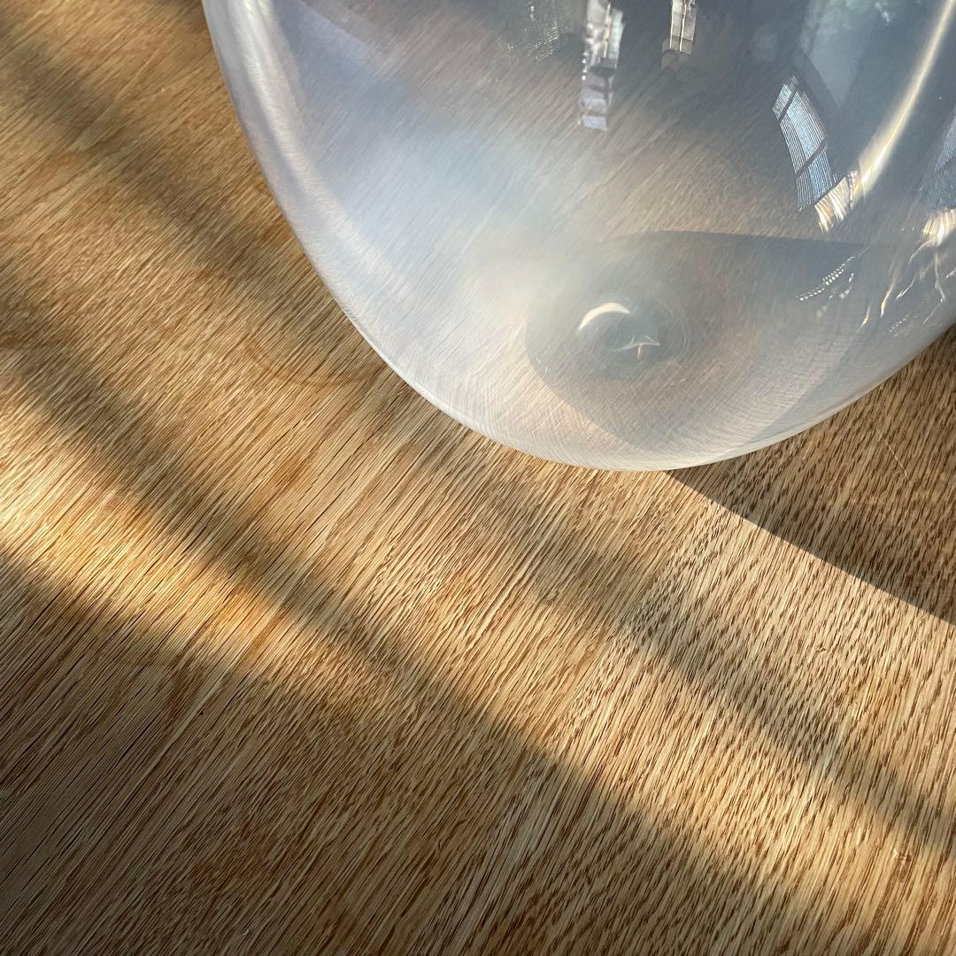 西山芳浩　ガラス花器　白日