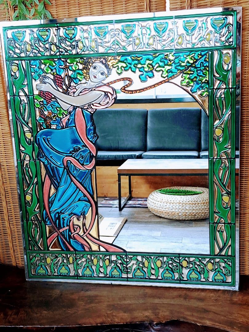 ☆特大ステンドグラス風　鏡☆