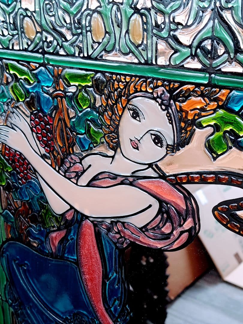 ☆特大ステンドグラス風　鏡☆