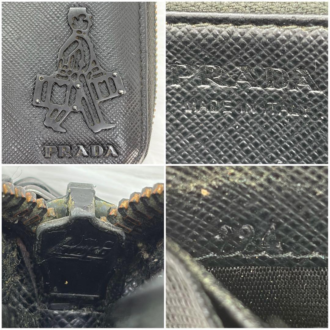 美品✨️プラダ PORTER コラボ　ラウンドファスナー　長財布　レザー 黒