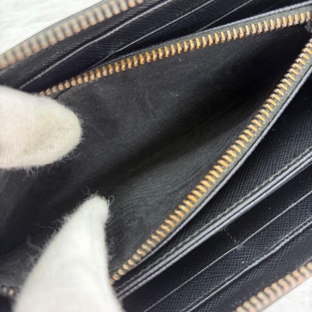 美品✨️プラダ PORTER コラボ　ラウンドファスナー　長財布　レザー 黒