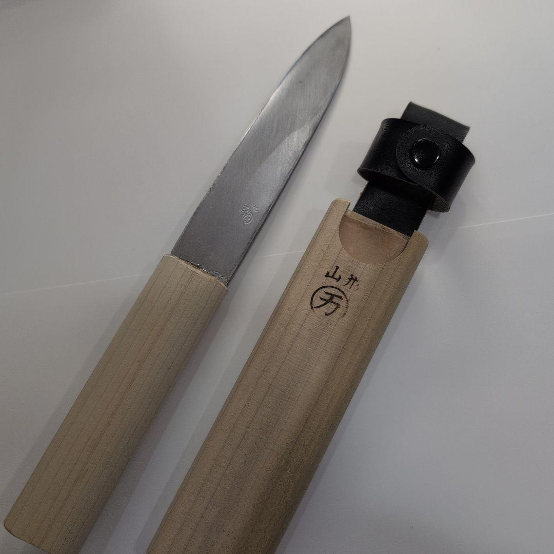釣り・アウトドアに●木製さや付マキリ●職人手作り●マキリ包丁●青紙鋼