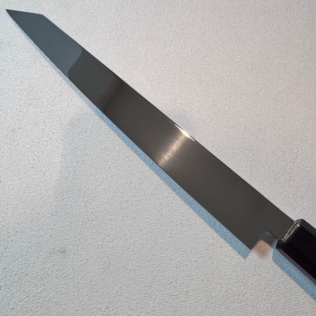 270mm 切付柳刃包丁 鏡面　紫檀八角柄 刺身包丁 全鋼 和包丁