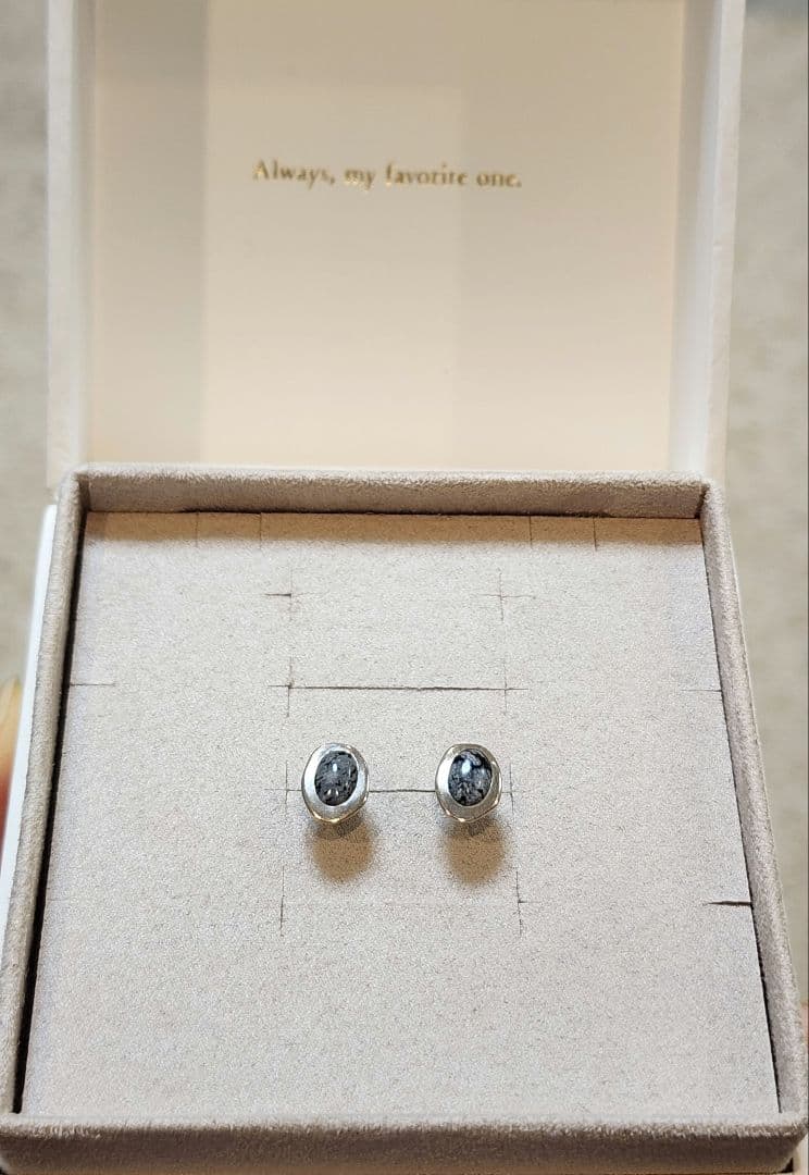 ete ルーツ スノーフレークオブシディアン ピアス