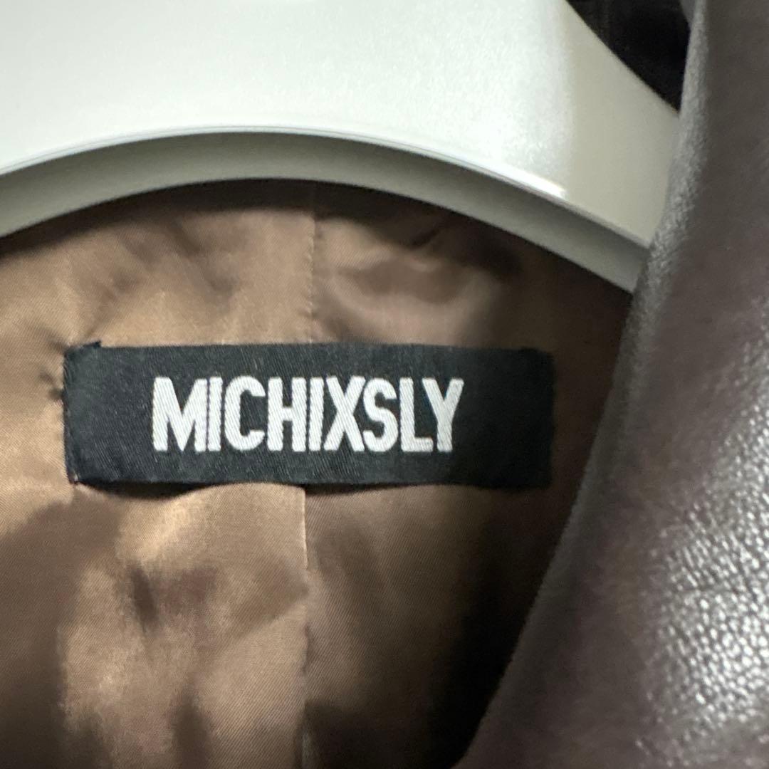 MICHIXSLY F／LEATHER ジャケット ブラウン