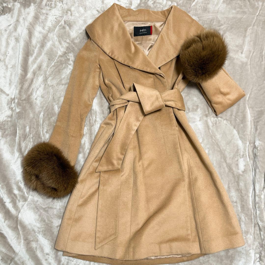 INED カシミア100%ロングコート