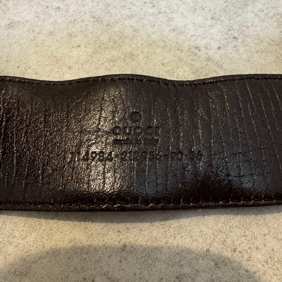 ミミーGucci GGキャンバス ベルト ブラウン