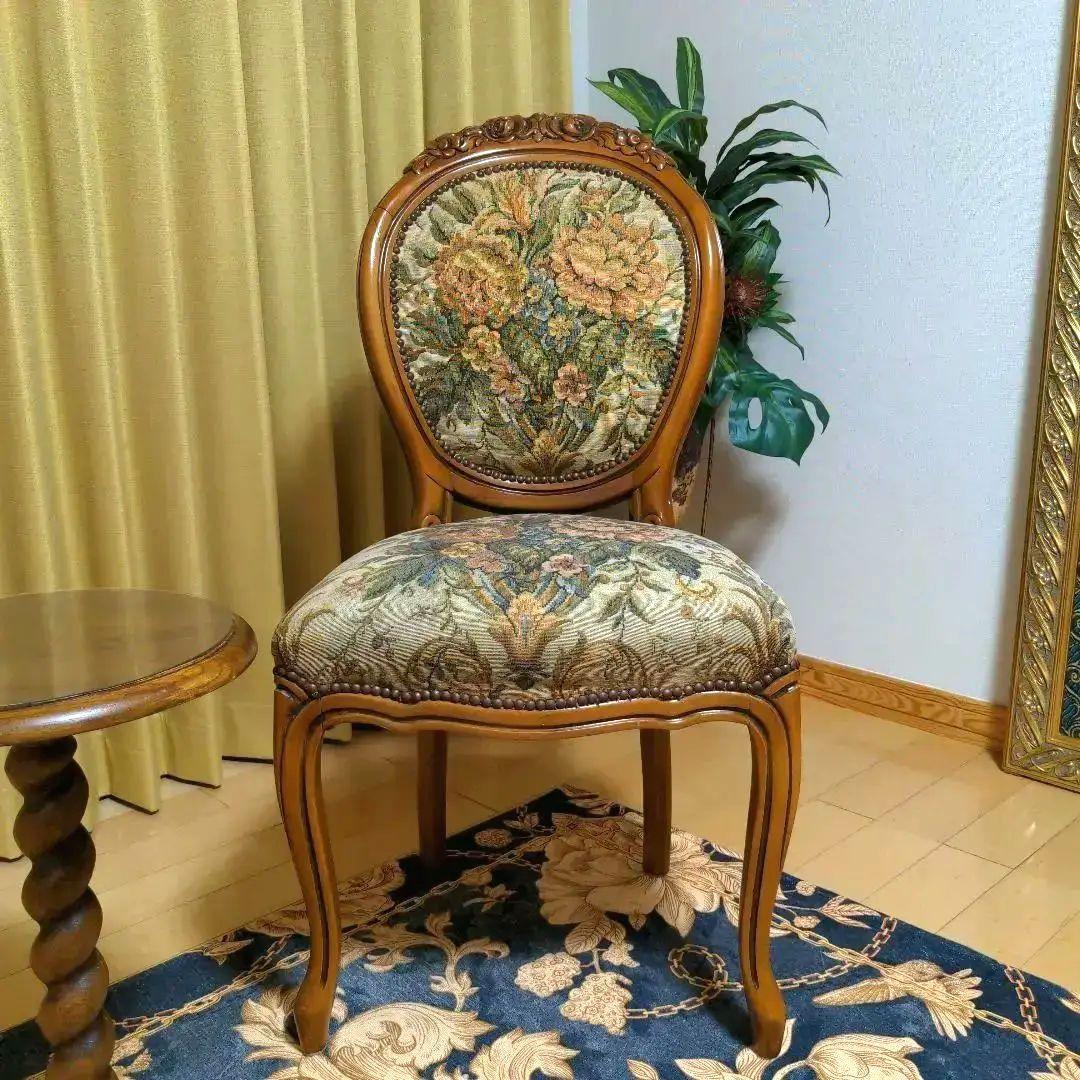 アンティーク　チェア　ゴブラン織りフランス製