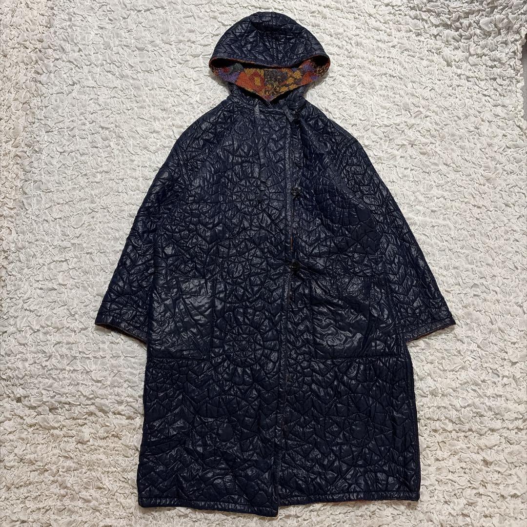 MISSONIミッソーニ モヘアリバーシブルコート キルティング オレンジタグ