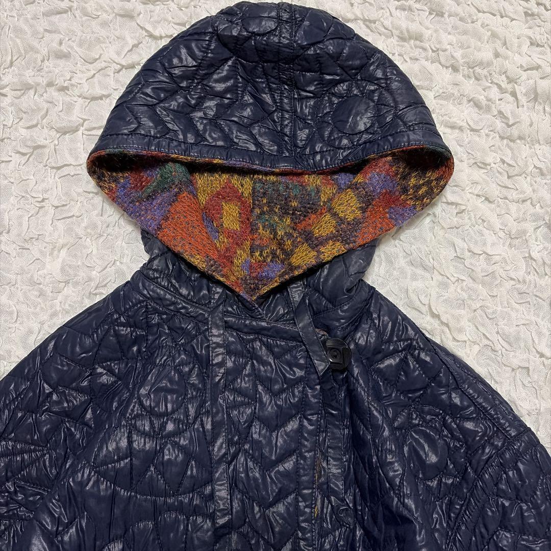 MISSONIミッソーニ モヘアリバーシブルコート キルティング オレンジタグ