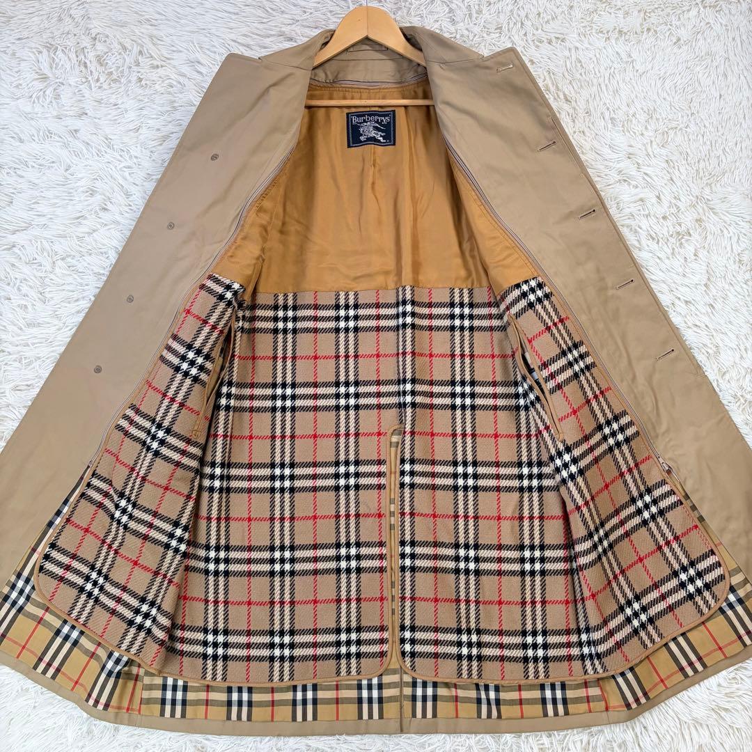 極美品✨バーバリー　ステンカラーコート ノバチェック ライナー付 ベージュ