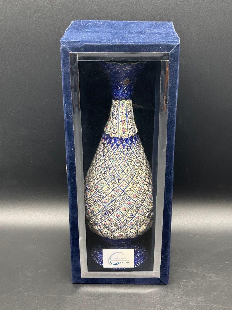 【希少】ミーナーカーリー 花瓶　フラワーベース　ペルシャ　箱付き　レア