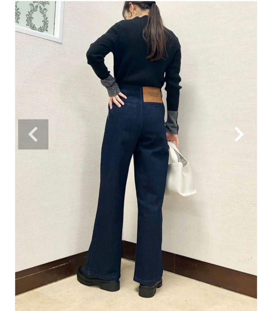 Gready Brilliant　ストレッチタックワイドデニムパンツ