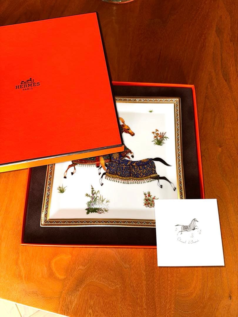 【未使用】HERMES エルメス シュヴァルドリアン 角皿