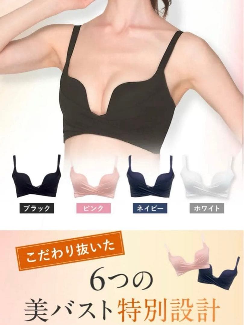 【新品未使用❣️】PGブラ ノンワイヤー Lサイズ ブラック 2枚セット