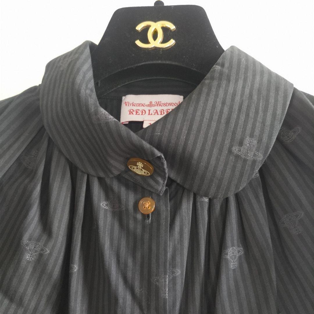 美品✨Vivienne Westwood 　オーブ　ストライプ　 シャツ 総柄