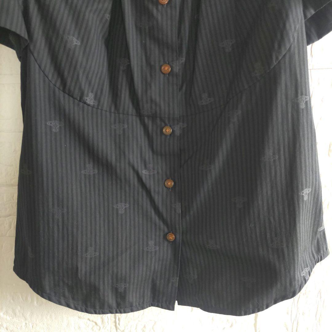 美品✨Vivienne Westwood 　オーブ　ストライプ　 シャツ 総柄