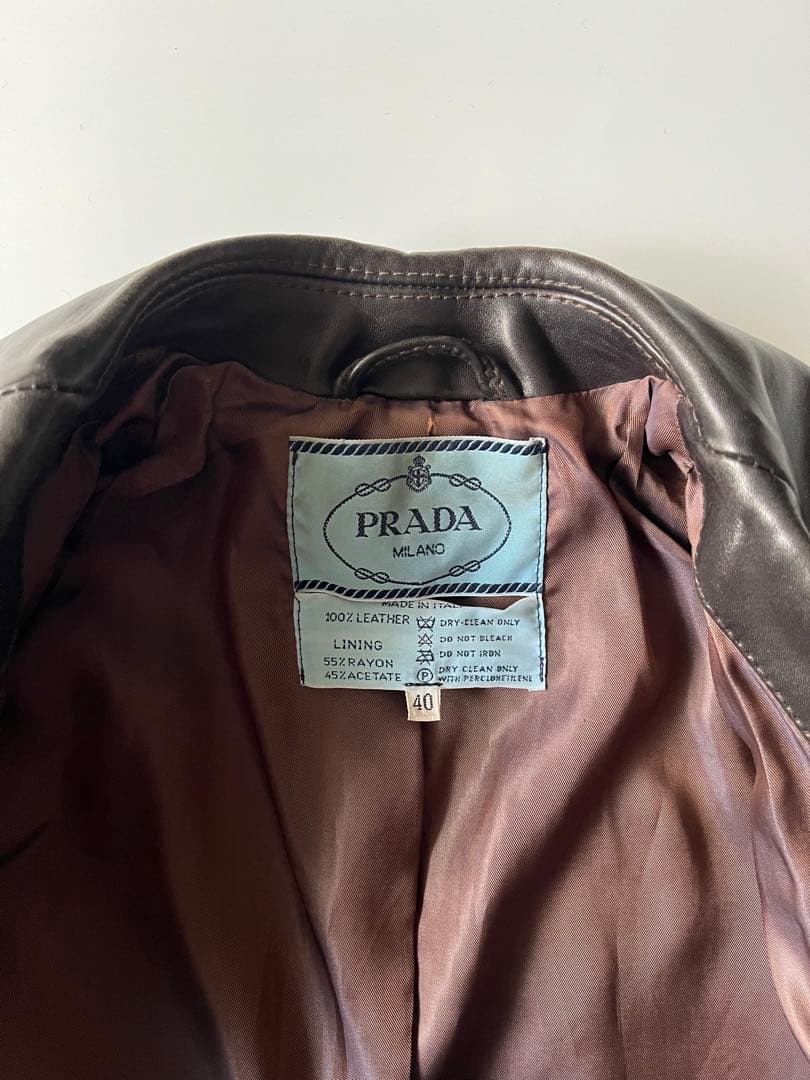 ジャケット・アウター FW1994 PRADA WOMEN LEATHER JACKET