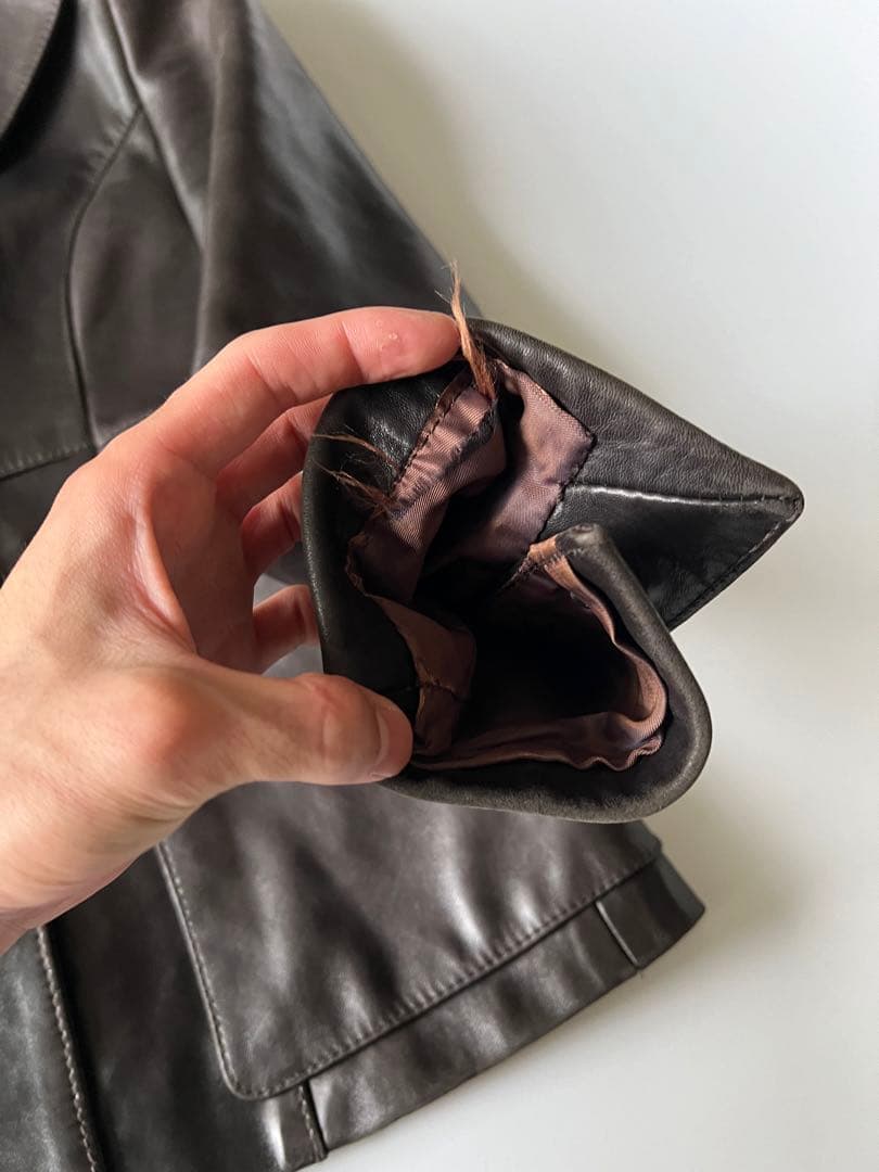 ジャケット・アウター FW1994 PRADA WOMEN LEATHER JACKET
