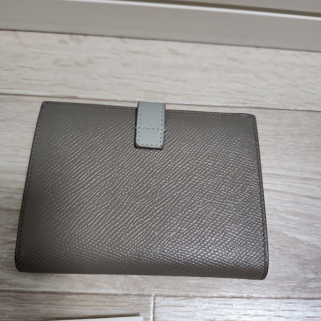 CELINE グレー×ブルー 財布 セリーヌ ミディアム ストラップ ウォレット