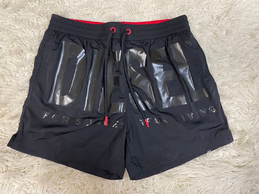 【新品タグ付】DIESEL ディーゼル 水陸両用パンツ 黒 赤 Mサイズ