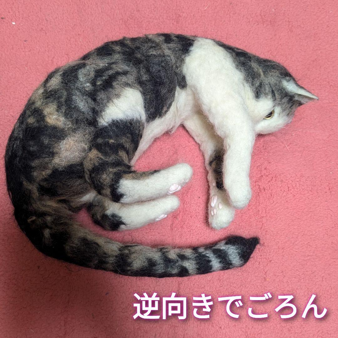 『KALDIねこの日バッグに入っちゃった猫』　リアル羊毛フェルト　猫　等身大
