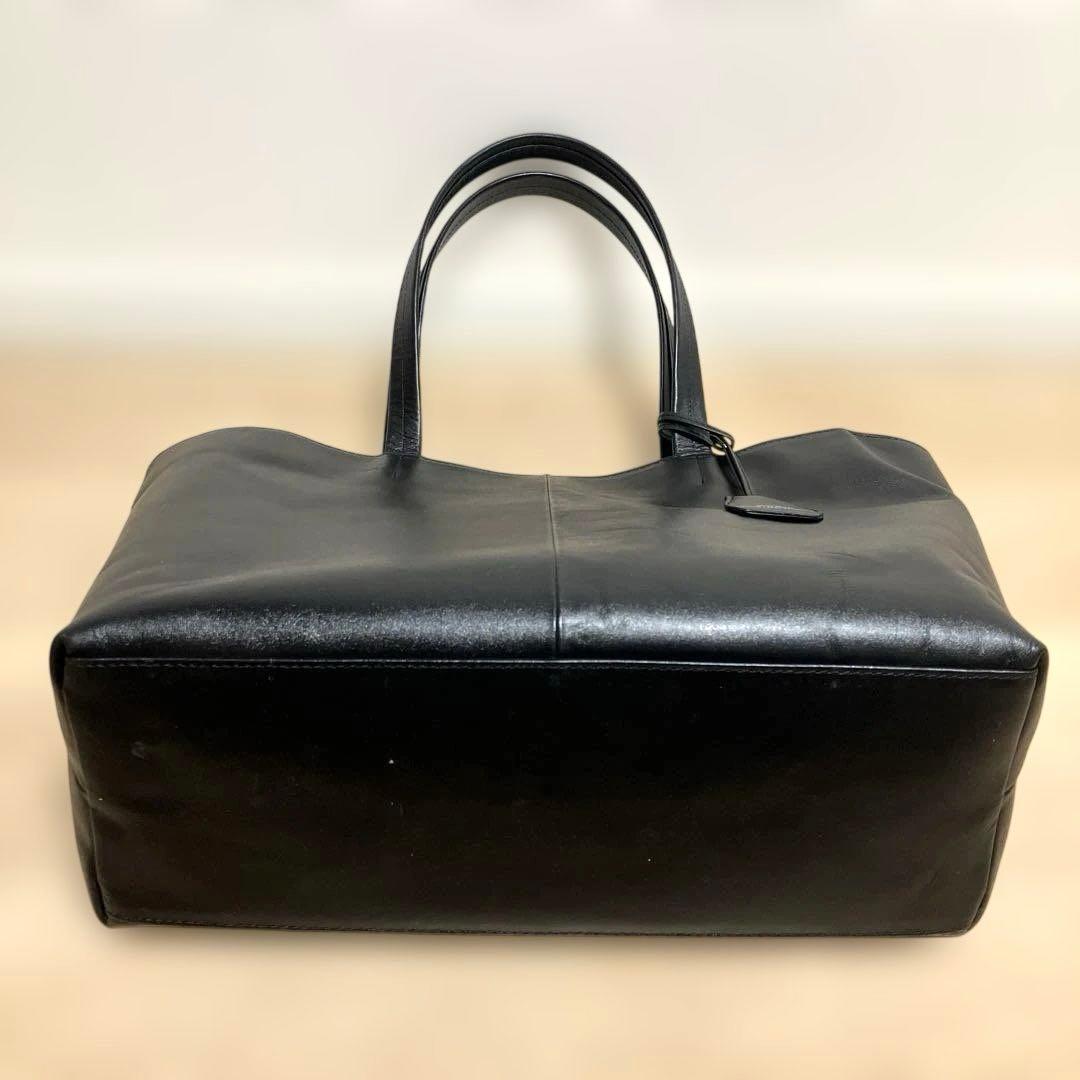【美品】ユナイテッドアローズ グリーンレーベル レザー トートバッグ ブラック