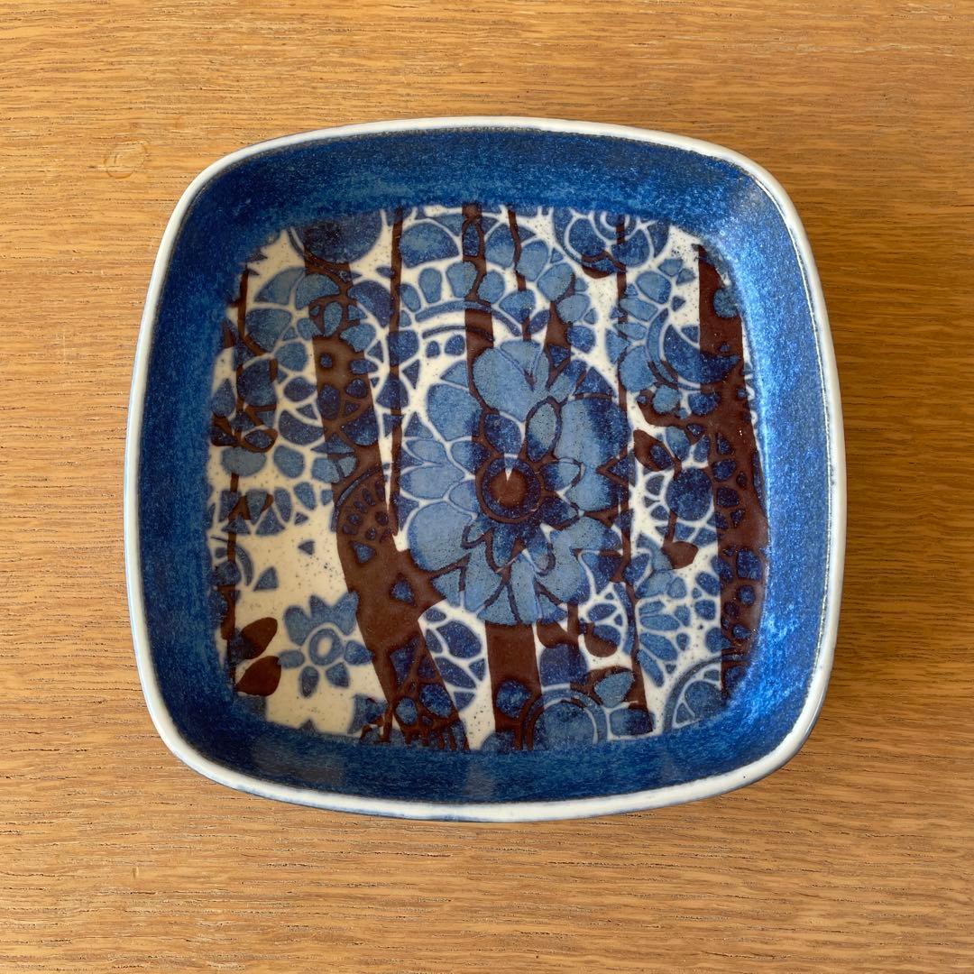 【美品】ロイヤルコペンハーゲン　バッカ　角皿　ブルー