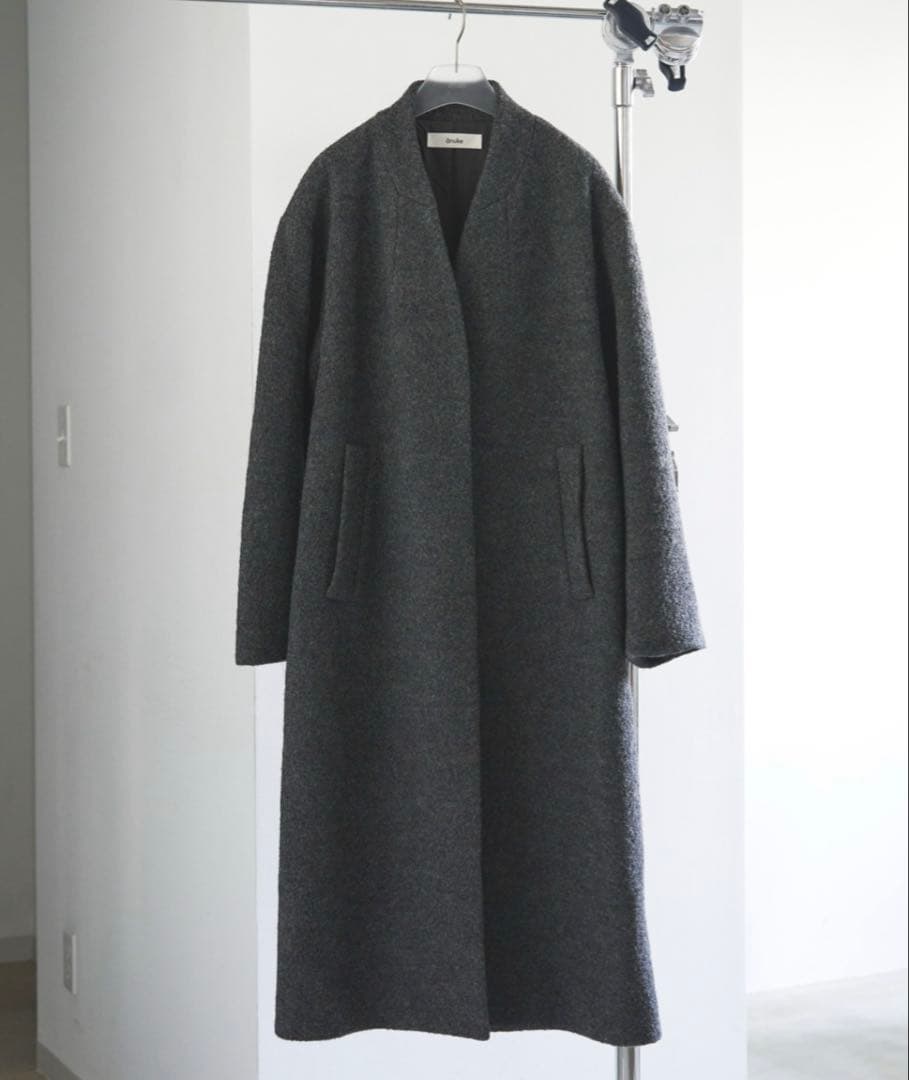 今季 anuke アンヌークCollarless Cocoon Coat 38