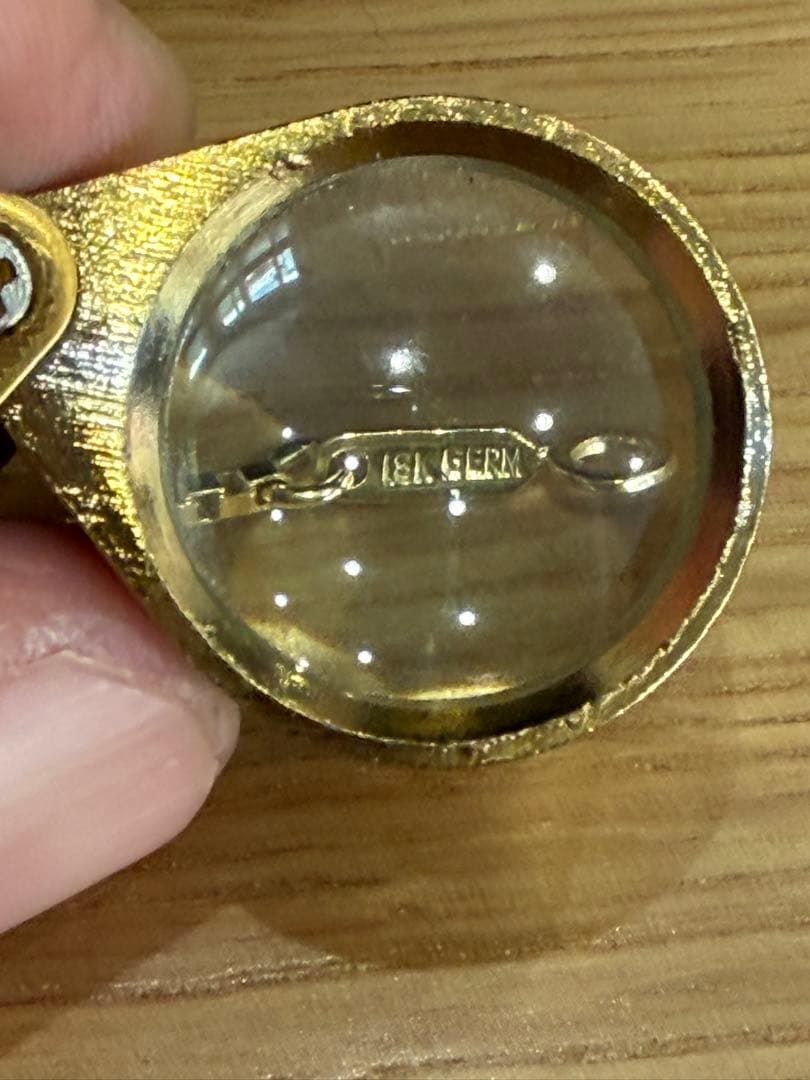 18K GERM刻印有り　ゴールド チェーンブレスレット Dロゴ