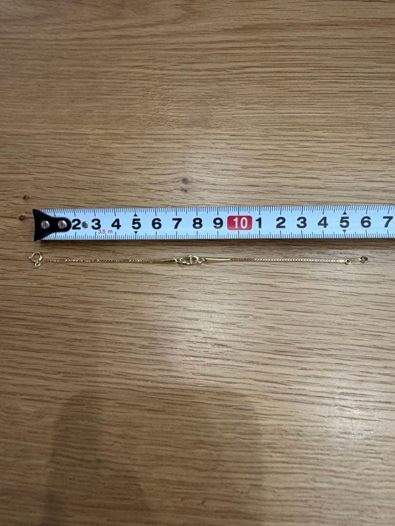 18K GERM刻印有り　ゴールド チェーンブレスレット Dロゴ