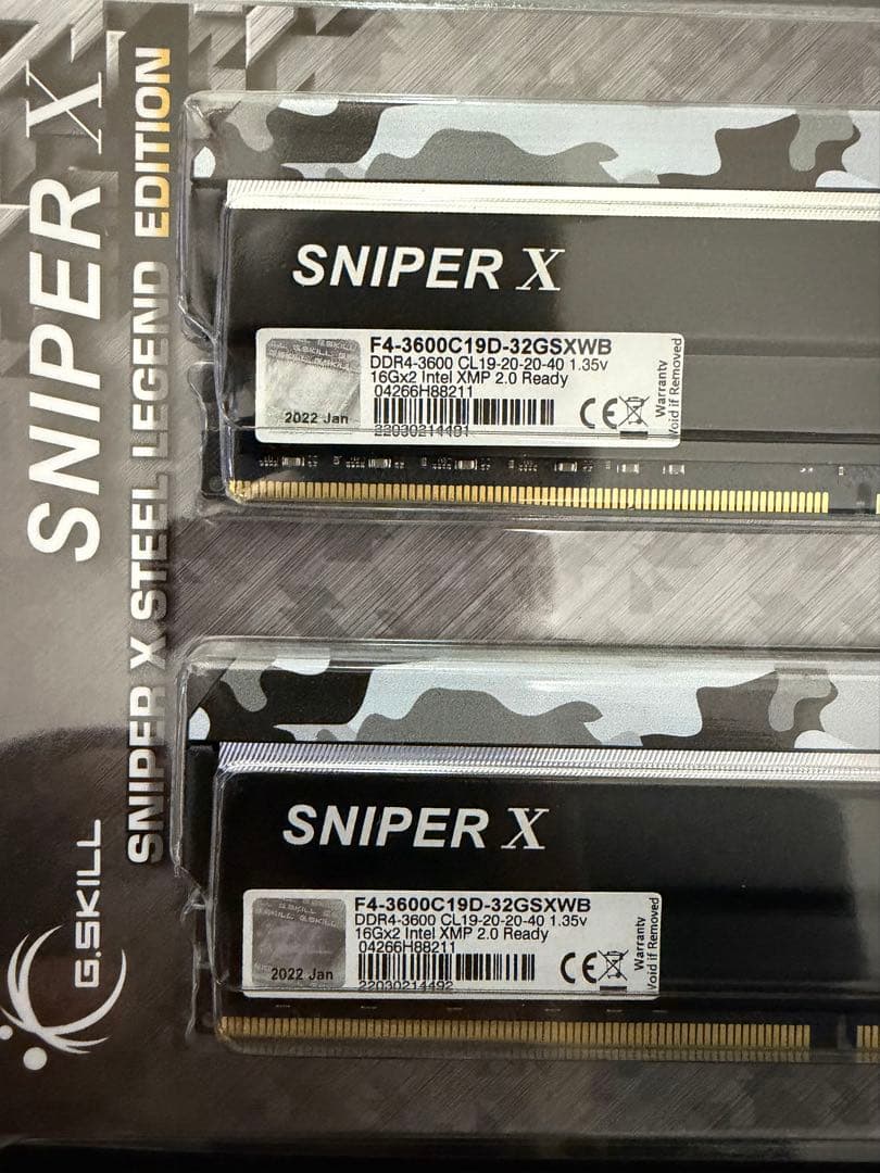 G.Skill Sniper X DDR4-3600 32GB （16GB×2）