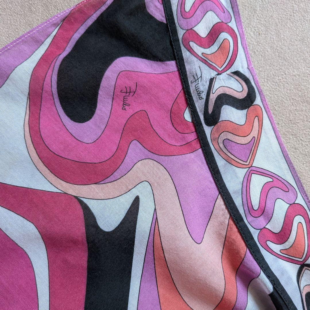 PUCCI フレア巻スカート ピンク系 マルチカラー