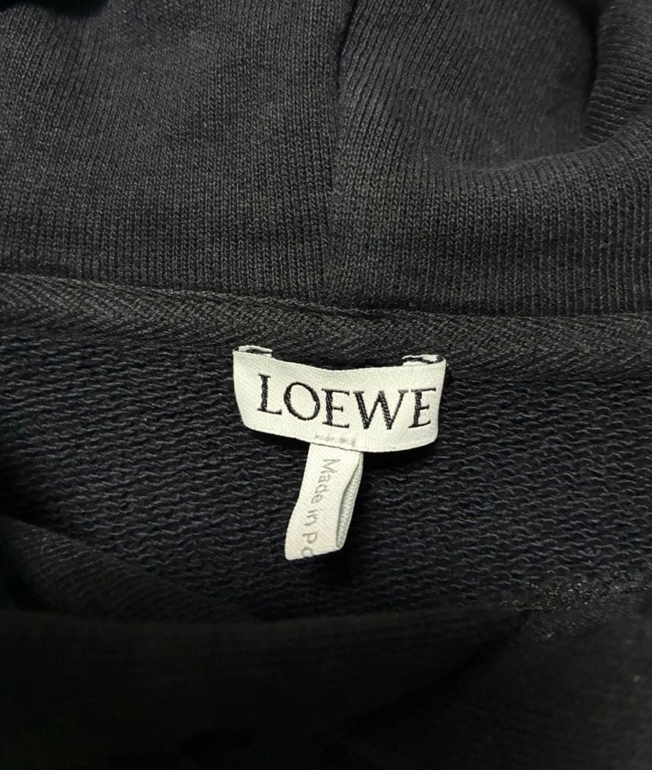 LOEWE アナグラム刺繍 パーカー ブラック XL / 美品