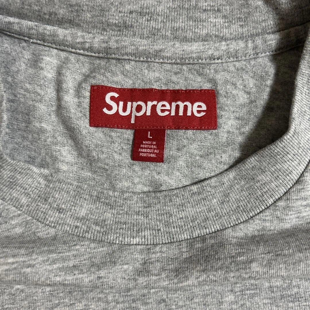 Supreme Small Box Logo L/S Tee グレー L